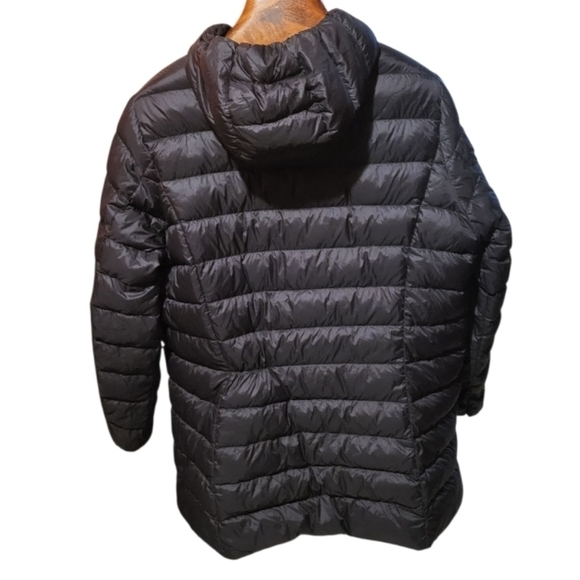 Eddie Bauer Womens EB650 Black Down Packable Puffer Mid Length Jacket Size 2XL - Picture 2 of 7